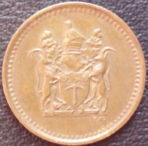 Coin - Rhodesia 1 Cent - 1975 - AU - Scarce
