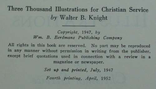 Bible/Book - Three Thousand Illustrations For Christian Service - 1952