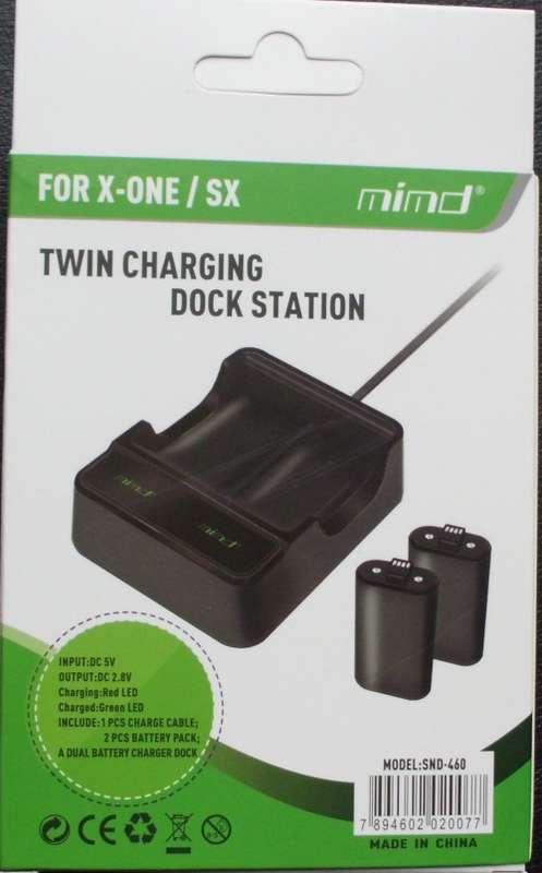 Xbox One Docking Station - Dual + 2 Batteries + Cable