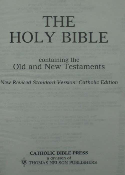 Bible - The Holy Bible - NRSV - The Catholic Edition - 1993