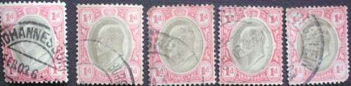 Stamp - Transvaal - 1905 - SACC250 - 1D x 5