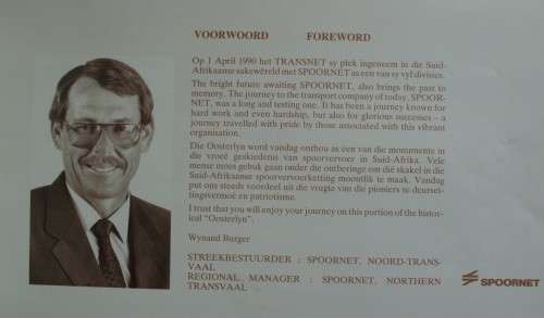Booklet/Brochure - Spoornet - Oosterlyn - 1990