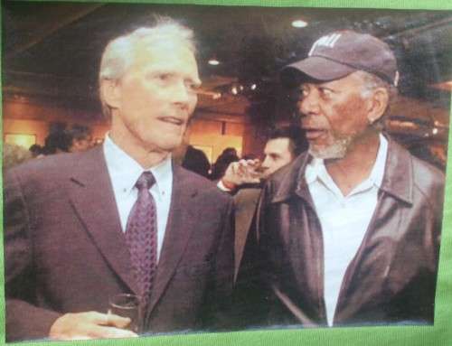 T-shirt + Cap signed - Clint Eastwood+ Morgan Freeman
