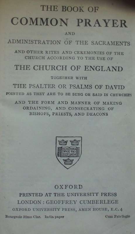 Bible /Book - Common Prayer/Hymns A+M - 1940 - Pocket
