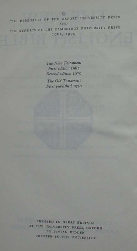 Bible - New English Bible - 1970