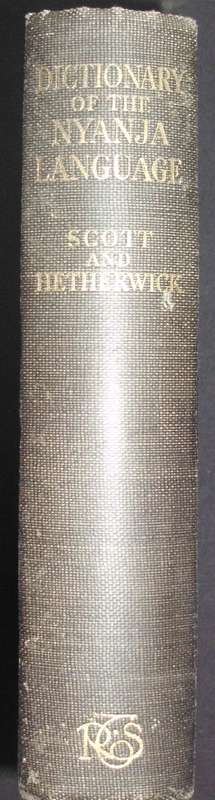 Book - Dictionary Nyanja Language - 1929