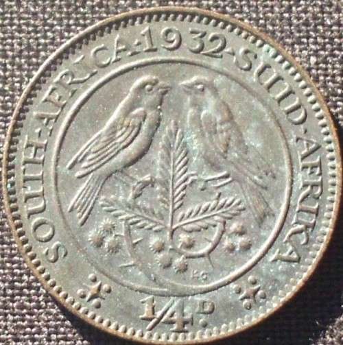 1932 1/4d farthing - SA Union - UNC 009