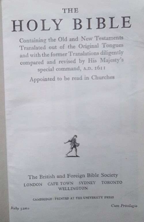 Bible - The Holy Bible - Vintage - Undated - Pocket