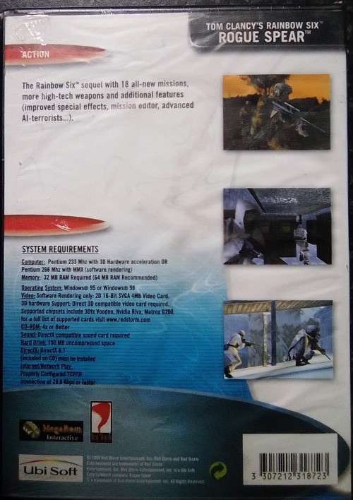 PC Game - Rainbow Six - Rogue Spear - Unused