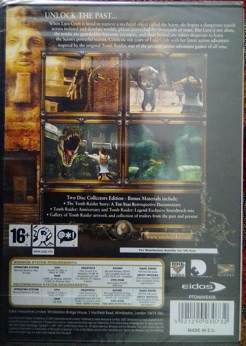 PC Game - Lara Croft - Tomb Raider - Anniversary - Collectors Edition - Unused