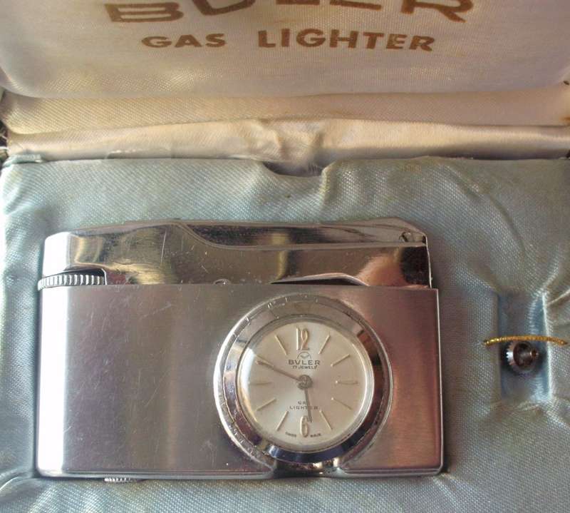 Gas Lighter - Buler - With Clock - In Original Box