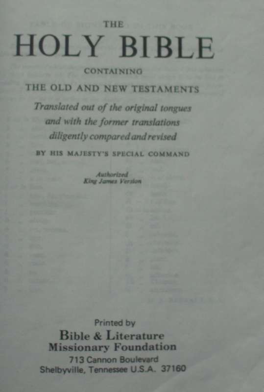 Bible - The Holy Bible - KJV - Undated - USA