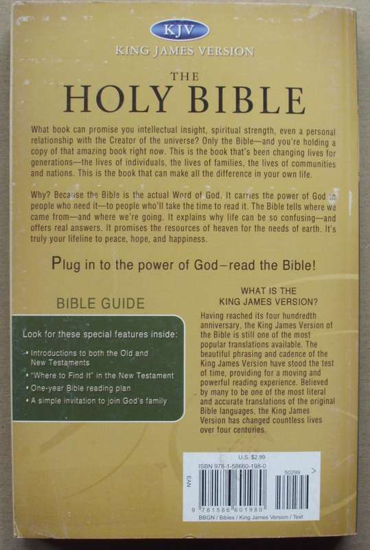 Bible - The Holy Bible - KJV - 2002 - S/C