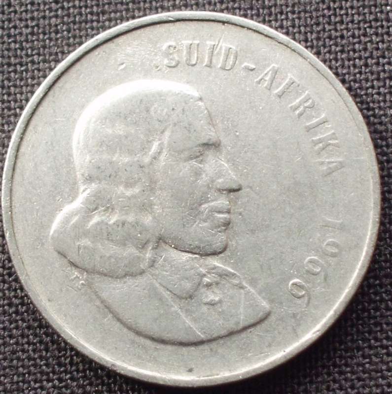 Coin - RSA 20 Cent - 1966 - Afrikaans - Scarce