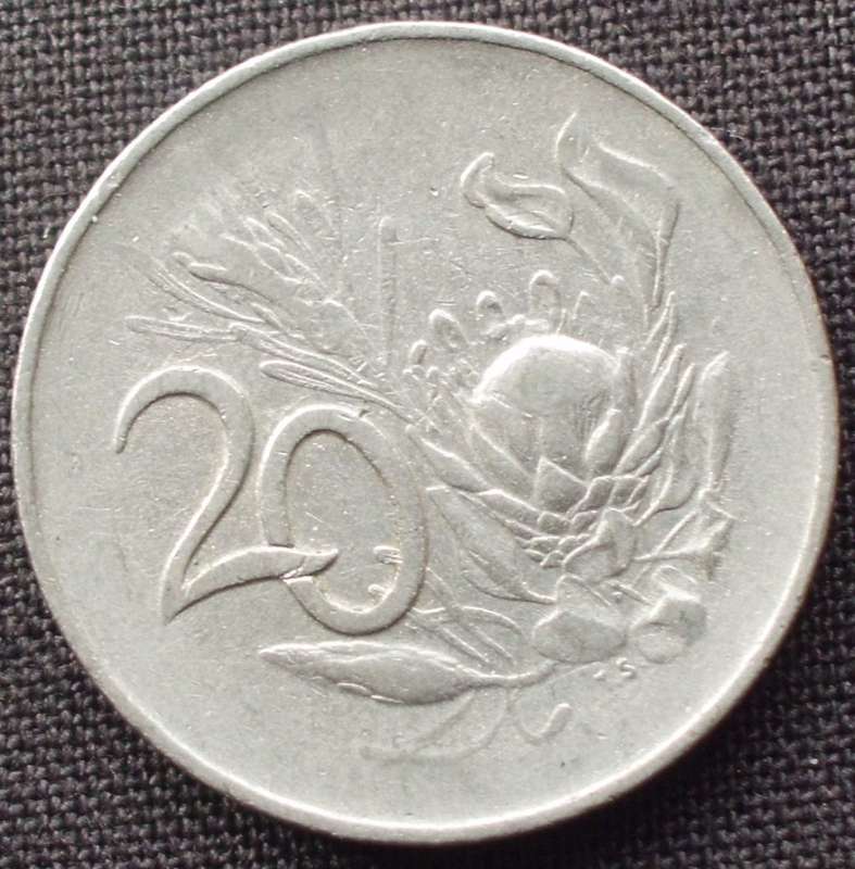 Coin - RSA 20 Cent - 1966 - Afrikaans - Scarce