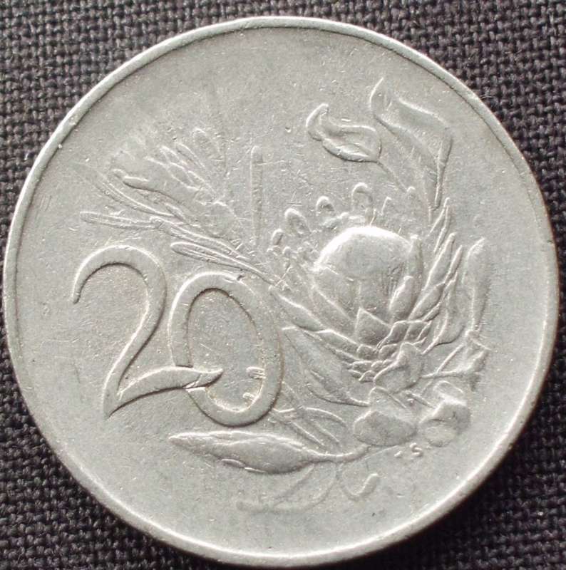 Coin - RSA 20 Cent - 1966 - Afrikaans - Scarce