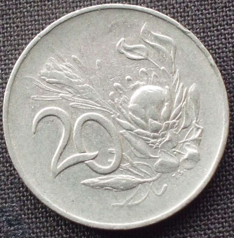 Coin - RSA 20 Cent - 1966 - English - A