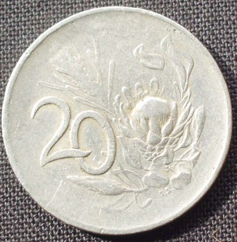 Coin - RSA 20 Cent - 1966 - English - B