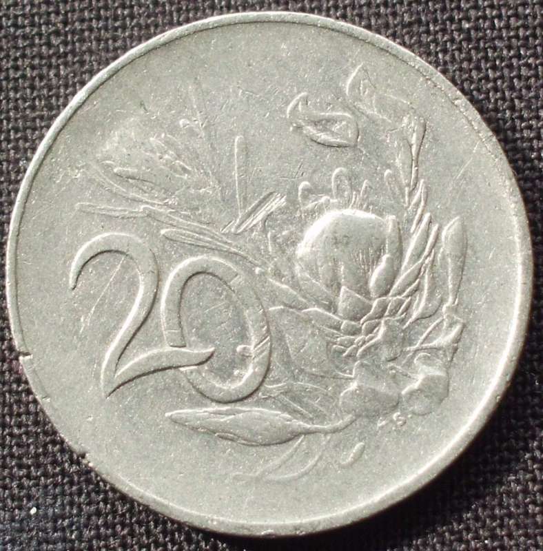 Coin - RSA 20 Cent - 1966 - English - C
