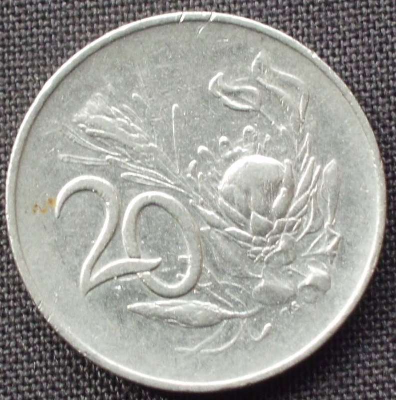 Coin - RSA 20 Cent - 1965 - Afrikaans - B