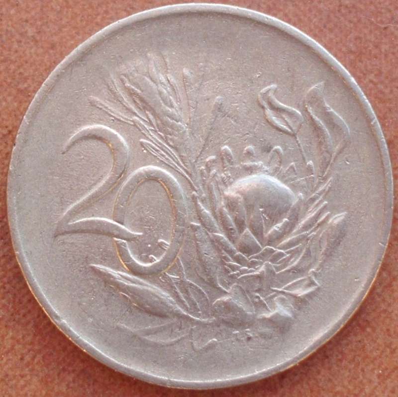 Coin - RSA 20 Cent - 1965 - Afrikaans - C