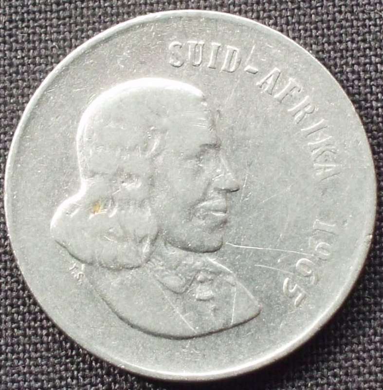 Coin - RSA 20 Cent - 1965 - Afrikaans - D
