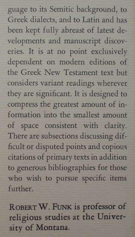 Bible - A Greek Grammar Of The New Testament - 1974