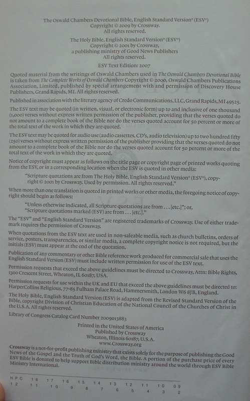 Bible/Book - Devotional Bible - Oswald Chambers - 2007