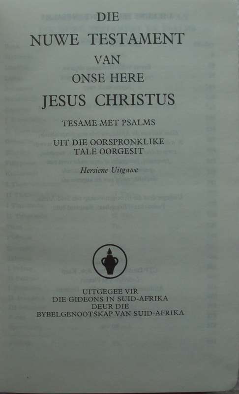 Bible - New Testament/Nuwe Testament - 1987