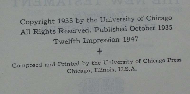 Bible - The Bible - An American Translation - 1947