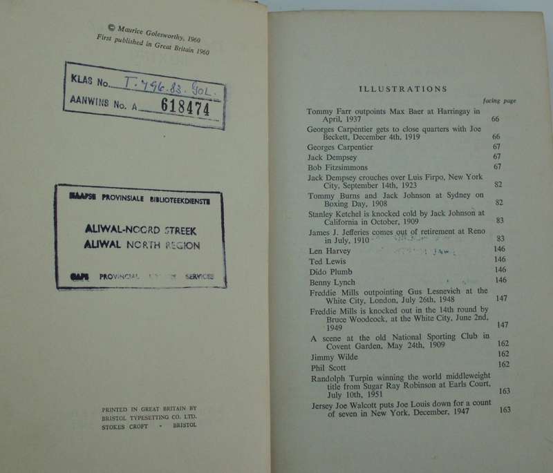 Book - The Encyclopedia Of Boxing - 1960 1st ed