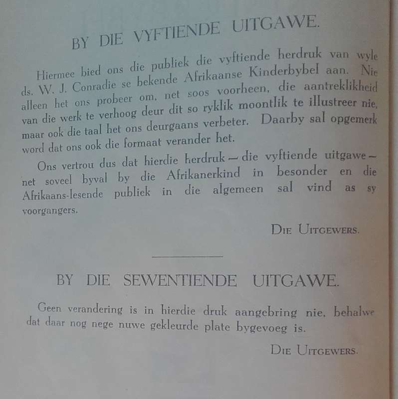 Bible - Die Afrikaanse Kinderbybel - 1949