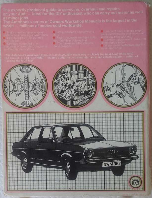 Workshop Manual - Audi 80/Audi Fox - 1973/1978 - Scarce