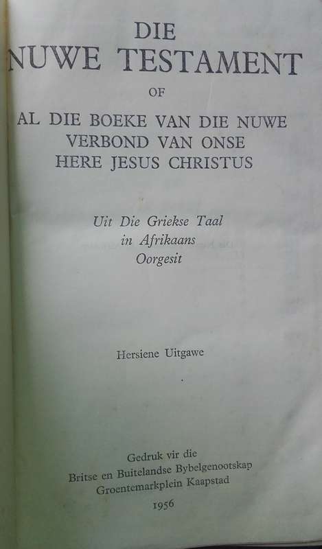 Bible - Nuwe Testament En Psalms - 1956 - Small