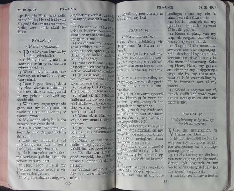 Bible - Nuwe Testament En Psalms - 1956 - Small