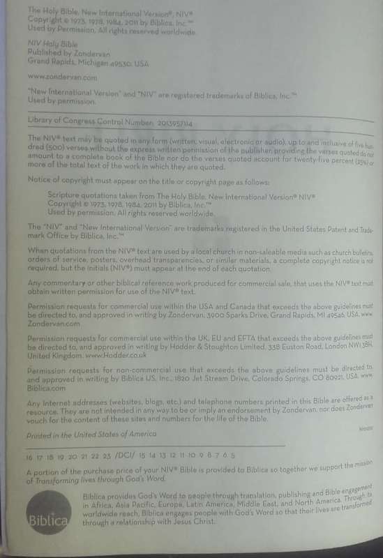 Bible - The Holy Bible - NIV - 2011 - Zondervan - SC