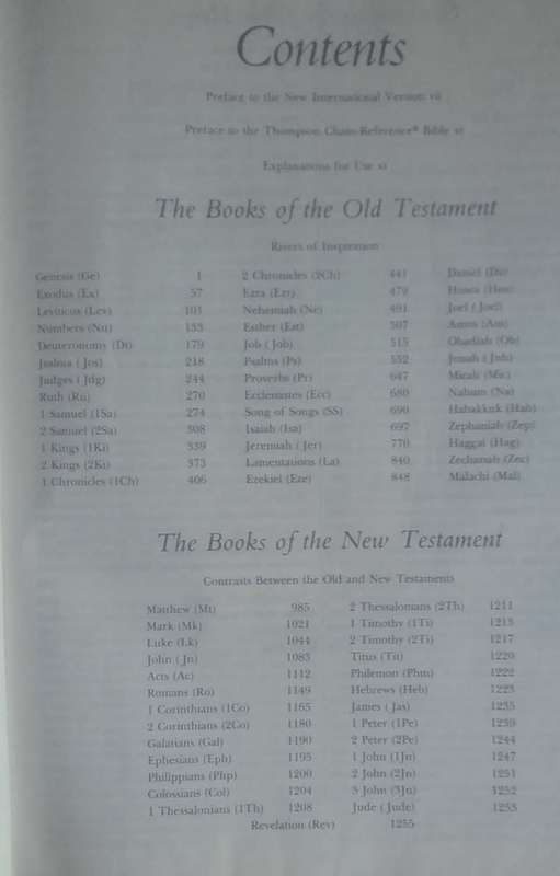 Bible - The Thompson Chain-Reference Bible - NIV - Zondervan - 1983