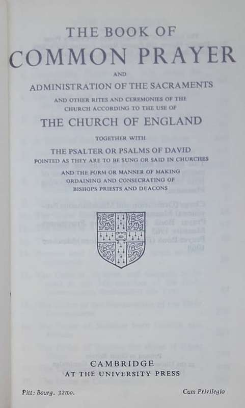 Bible/Common Prayer Book - 1968