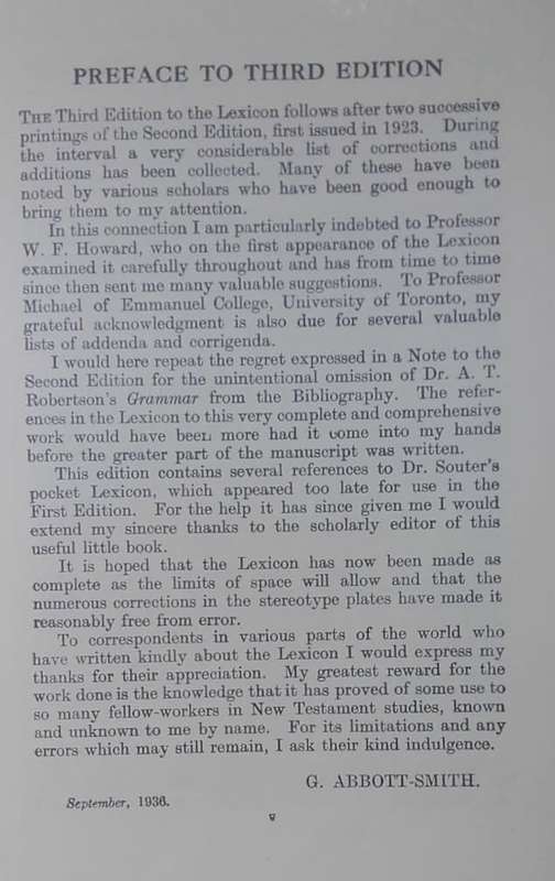 Bible - A Manual Greek Lexicon Of The NT.  - 1964 B