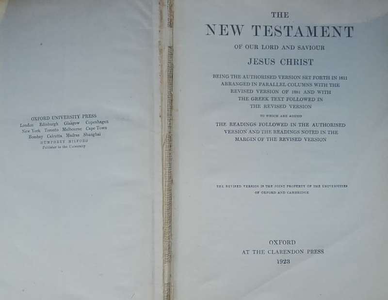 Bible - The Parralel New Testament In Greek And English - 1923