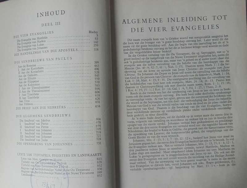 Bible - Die Bybel - Met Verklarende Aantekeninge - Deel 3 - 1959