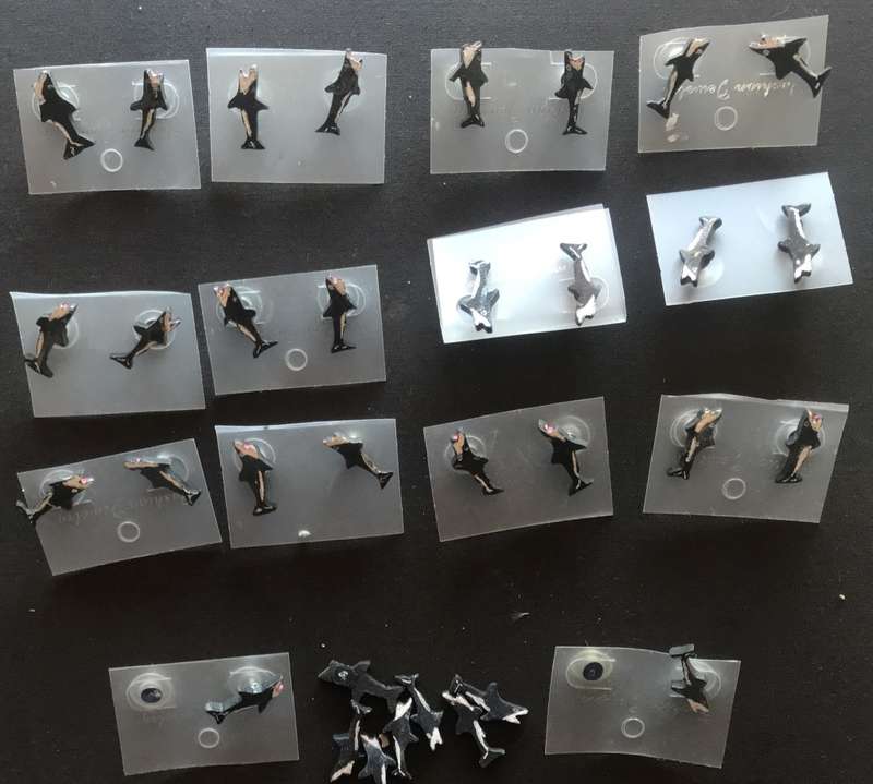 Earrings - Wooden Handmade - Sea Animals
