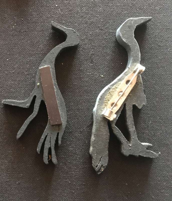 Wooden Birds  x 29 - Fridge Magnets/Broaches Wooden