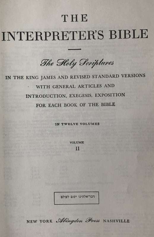Bible - The Intertreters Bible - Vol 2 of 12 - 1953