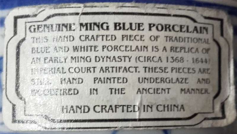 Blue Mug - porcelain - China