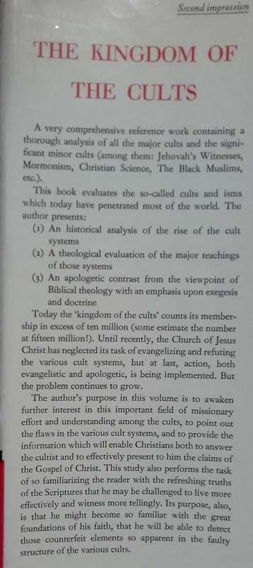 Bible/Book - The kingdom Of Cults - 1968