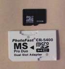 sony psp pro duo adapters dual + micro sd 16gb