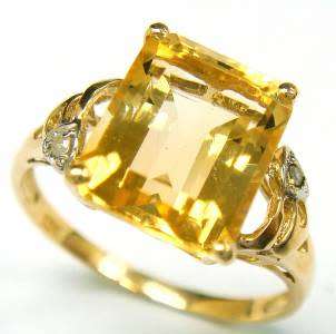 STUNNING 9CT SOLID YELLOW GOLD CITRINE AND DIAMOND RING (INVEST NOW IN GOLD)Reserved for Megryan