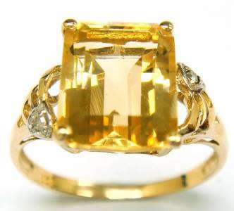 STUNNING 9CT SOLID YELLOW GOLD CITRINE AND DIAMOND RING (INVEST NOW IN GOLD)Reserved for Megryan