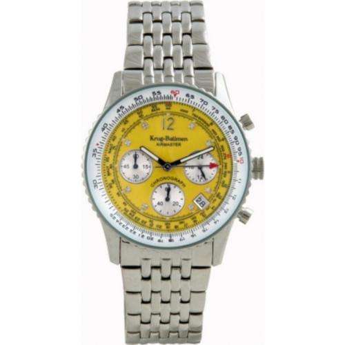 **STUNNING** EXCLUSIVE KRUG BAUMEN MENS AIRMASTER- DIAMOND - YELLOW - STEEL WATCH